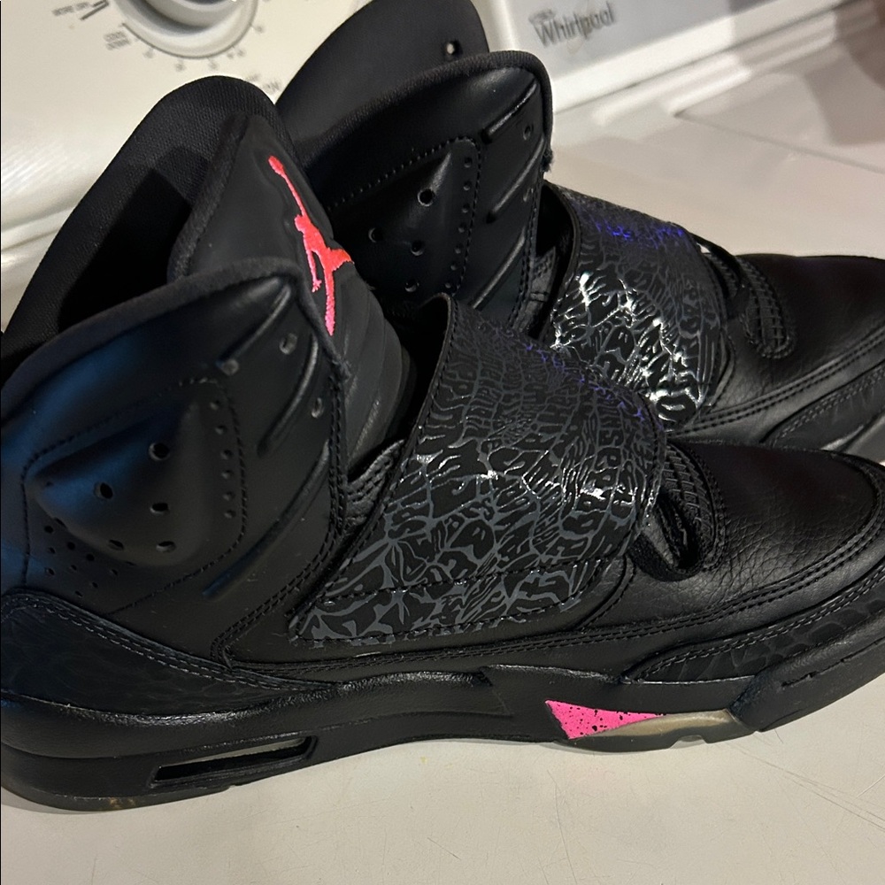 Jordan Black and Pink Sneakers